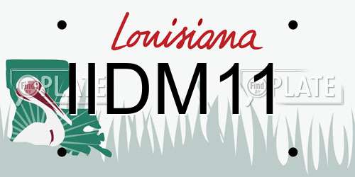 IIDM11 Louisiana License Plate