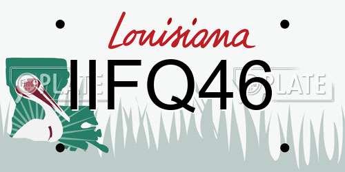 IIFQ46 Louisiana License Plate