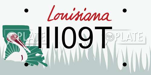 III09T Louisiana License Plate
