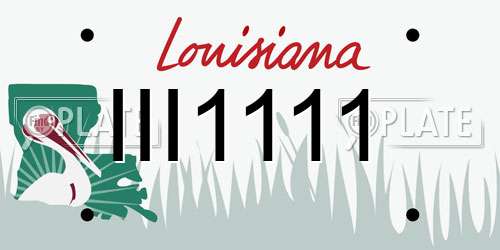 III1111 Louisiana License Plate