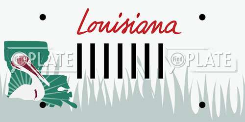 IIIIIII Louisiana License Plate