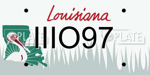 IIIO97 Louisiana License Plate