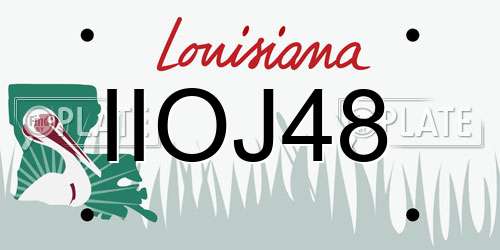 IIOJ48 Louisiana License Plate
