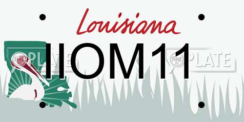 IIOM11 Louisiana License Plate