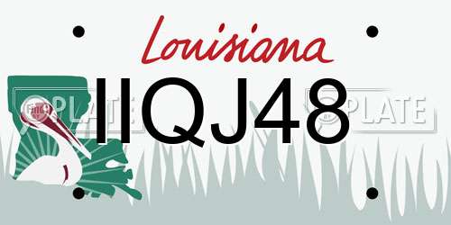 IIQJ48 Louisiana License Plate