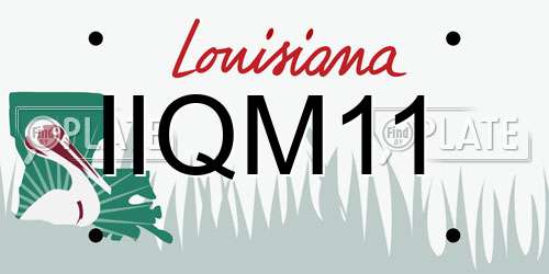 IIQM11 Louisiana License Plate