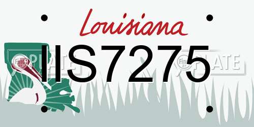 IIS7275 Louisiana License Plate