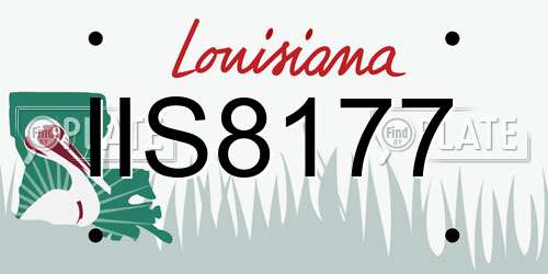 IIS8177 Louisiana License Plate