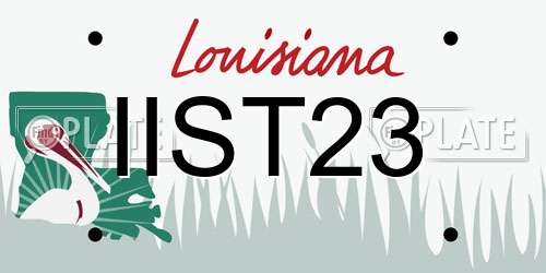 IIST23 Louisiana License Plate