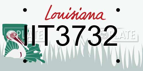 IIT3732 Louisiana License Plate
