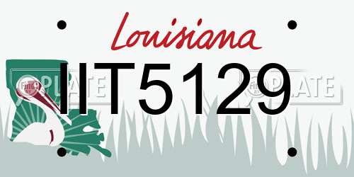 IIT5129 Louisiana License Plate