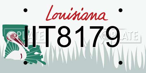 IIT8179 Louisiana License Plate