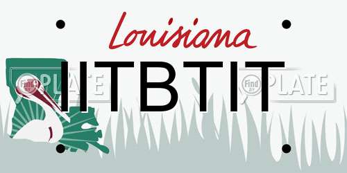 IITBTIT Louisiana License Plate