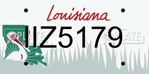 IIZ5179 Louisiana License Plate