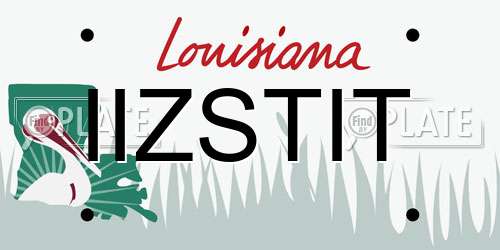 IIZSTIT Louisiana License Plate