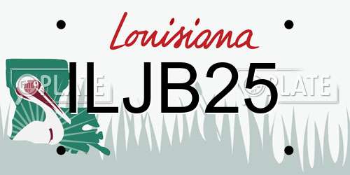 ILJB25 Louisiana License Plate
