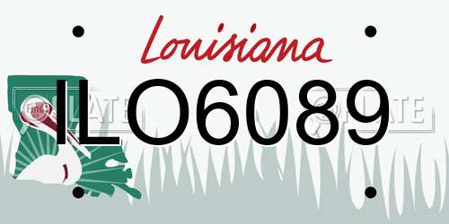 ILO6089 Louisiana License Plate