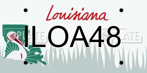 ILOA48 Louisiana License Plate