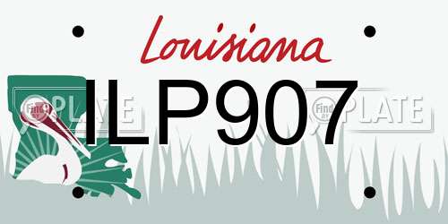 ILP907 Louisiana License Plate