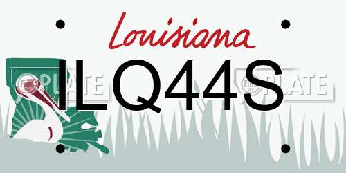 ILQ44S Louisiana License Plate
