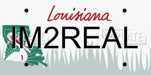 IM2REAL Louisiana License Plate