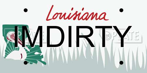 IMDIRTY Louisiana License Plate