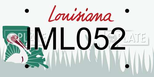 IML052 Louisiana License Plate