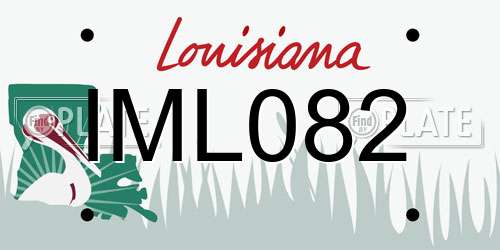 IML082 Louisiana License Plate