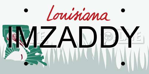 IMZADDY Louisiana License Plate