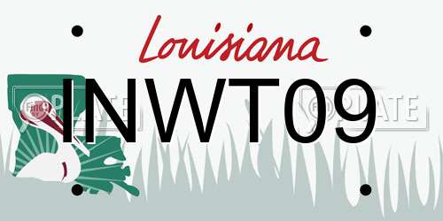 INWT09 Louisiana License Plate