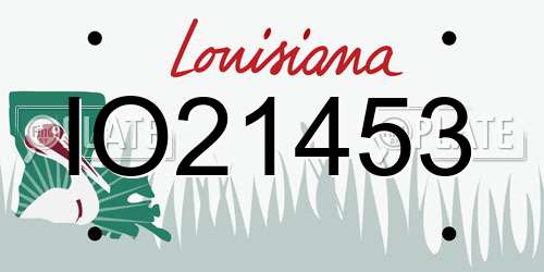 IO21453 Louisiana License Plate