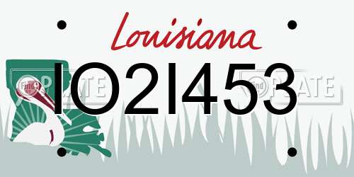 IO2I453 Louisiana License Plate