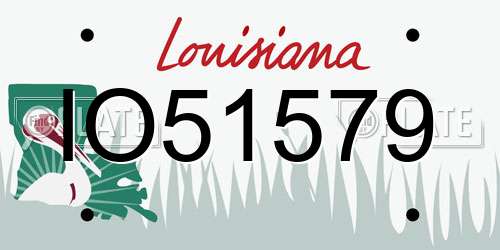 IO51579 Louisiana License Plate