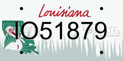 IO51879 Louisiana License Plate