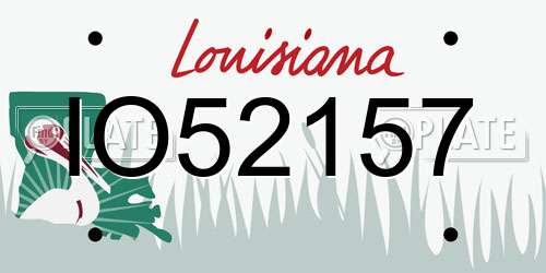 IO52157 Louisiana License Plate
