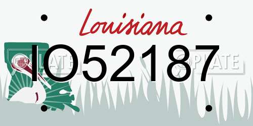 IO52187 Louisiana License Plate