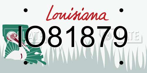 IO81879 Louisiana License Plate