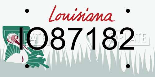 IO87182 Louisiana License Plate
