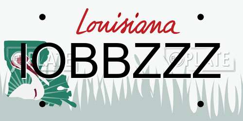 IOBBZZZ Louisiana License Plate
