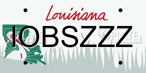 IOBSZZZ Louisiana License Plate