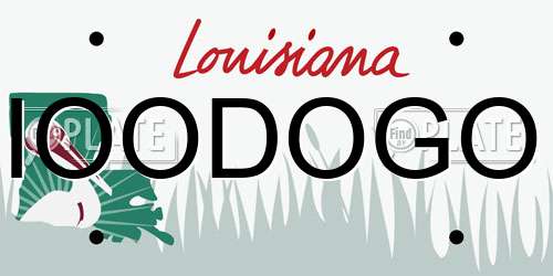IOODOGO Louisiana License Plate