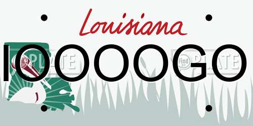 IOOOOGO Louisiana License Plate