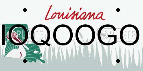 IOQOOGO Louisiana License Plate