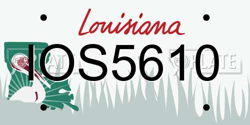 IOS5610 Louisiana License Plate