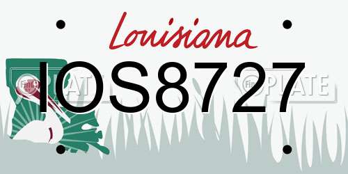 IOS8727 Louisiana License Plate