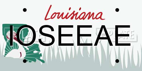 IOSEEAE Louisiana License Plate