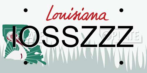 IOSSZZZ Louisiana License Plate