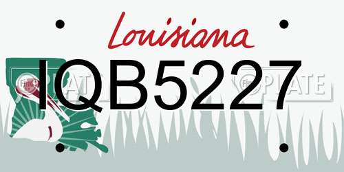 IQB5227 Louisiana License Plate