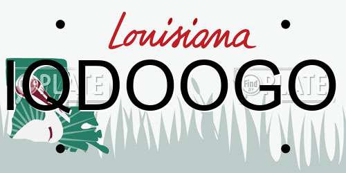 IQDOOGO Louisiana License Plate