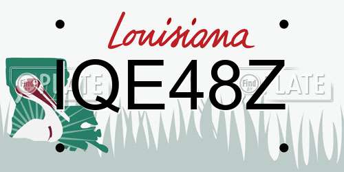 IQE48Z Louisiana License Plate